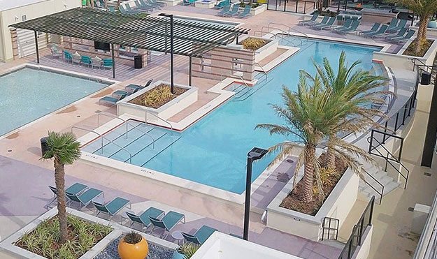 Rooftop Pool With Cabanas & Tanning Deck