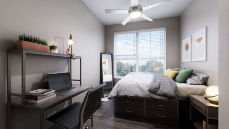 Bedroom area rendering at the Legacy at The Standard