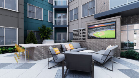 Legacy at The Standard Outdoor Courtyard Render