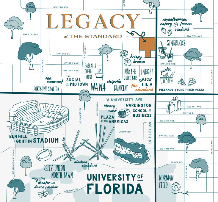 Map of Legacy at The Standard