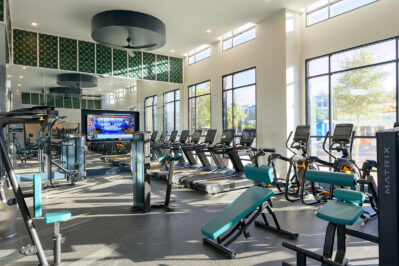 Fitness center with weights and cardio equipment