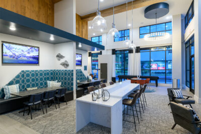Academic lounge with multiple study stations