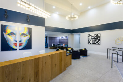 Student housing lobby