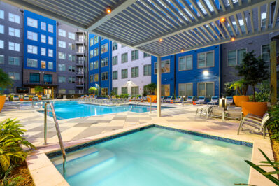 Resort style pool and spa
