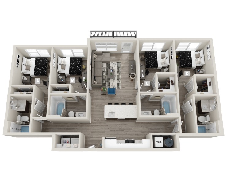 The Levy - D1 Floor plan